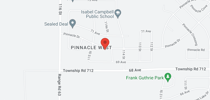 map of 11425  Pinnacle  Drive